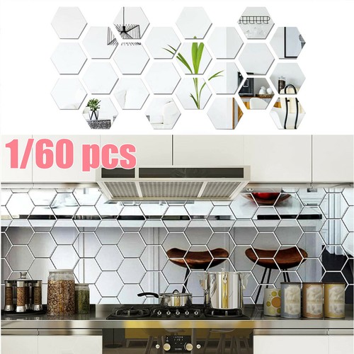 Hexagon mirror tiles - 3d,