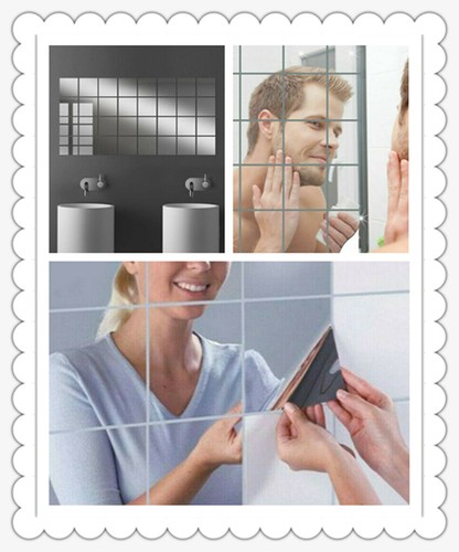 Diy home decor mirror tiles - mirror,