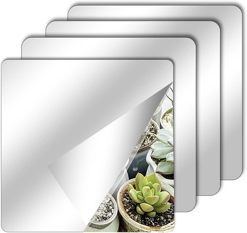 4pcs stick mirror adhesive - stick, mirror,