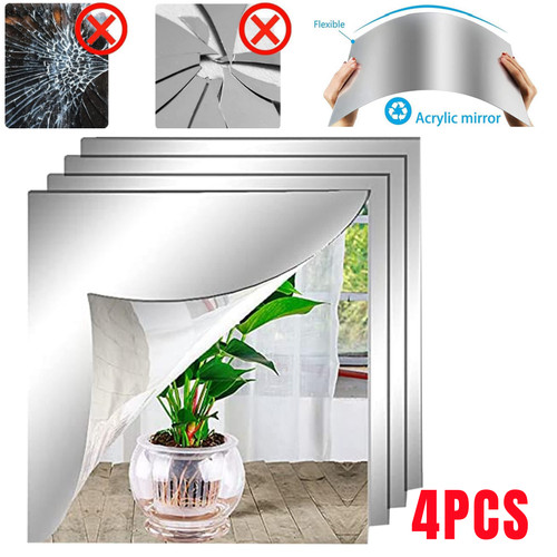 4pcs 30x30cm mirror tiles wall - 30x30cm,