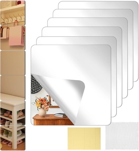 Mirror stickers 20x20cm pcs - stickers, 6