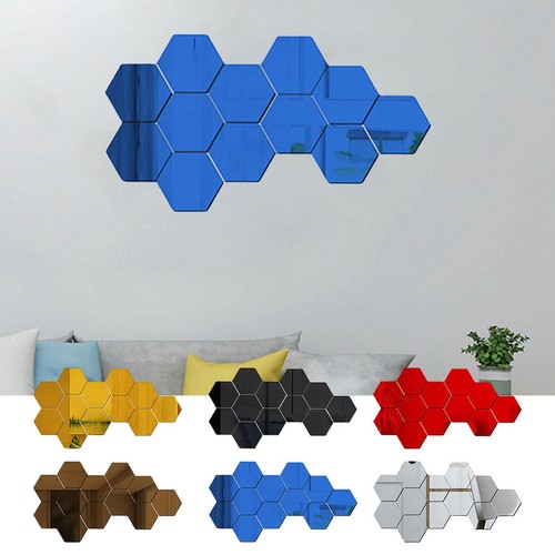 12pcs hexagon mirror - 12pcs,