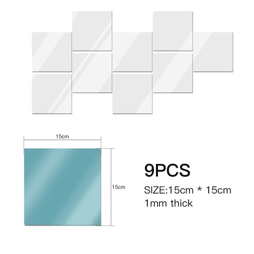 Mirror tiles wall sticker - wall,