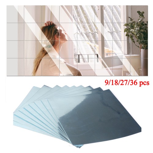 9pcs 15x15cm mirror tiles wall - tiles,