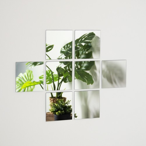 Set glass mirror tiles - tiles, 15